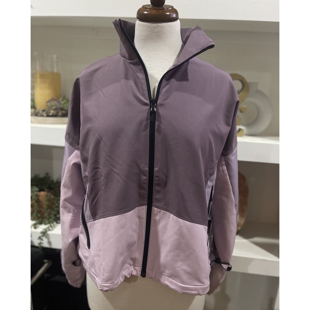 Under Armour Jacket Women's Medium pink Unstoppable‎ Crop Full Zip Pockets New